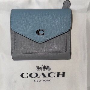 Coach Two-Tone Blue and Gray Wallet